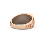 Patterned Style Wedding Band with 0.381 CT Round and Princess Cut Moissanite – Yellow, White, or Rose Gold