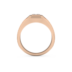Patterned Style Wedding Band with 0.381 CT Round and Princess Cut Moissanite – Yellow, White, or Rose Gold