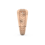 Patterned Style Wedding Band with 0.381 CT Round and Princess Cut Moissanite – Yellow, White, or Rose Gold