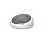 Patterned Style Wedding Band with 0.381 CT Round and Princess Cut Moissanite – Yellow, White, or Rose Gold