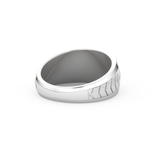 Patterned Style Wedding Band with 0.381 CT Round and Princess Cut Moissanite – Yellow, White, or Rose Gold