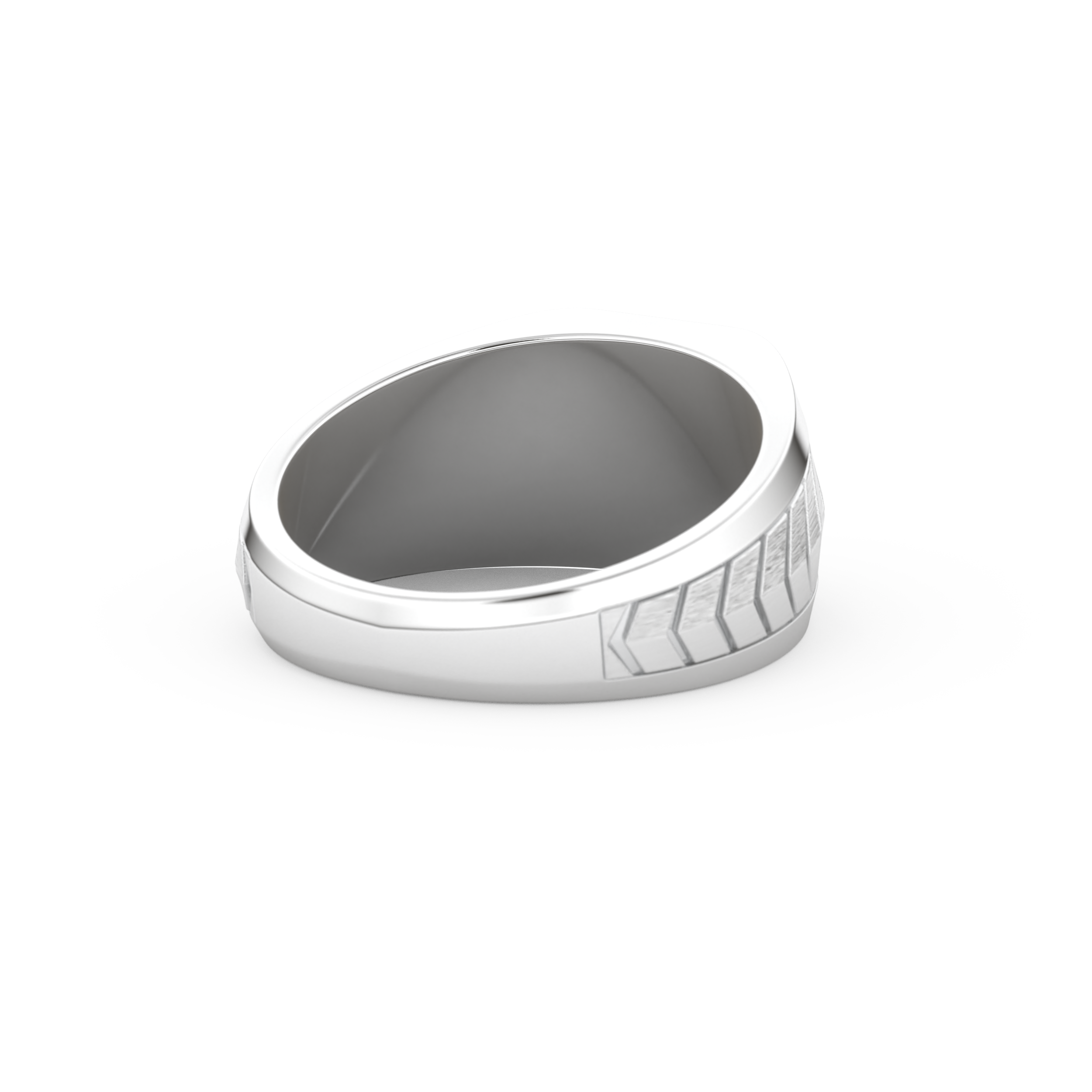 Patterned Style Wedding Band with 0.381 CT Round and Princess Cut Moissanite – Yellow, White, or Rose Gold