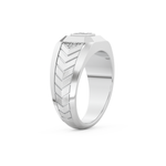 Patterned Style Wedding Band with 0.381 CT Round and Princess Cut Moissanite – Yellow, White, or Rose Gold