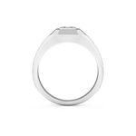 Patterned Style Wedding Band with 0.381 CT Round and Princess Cut Moissanite – Yellow, White, or Rose Gold
