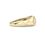 Emerald Geometric Men's Wedding Moissanite Band – Yellow, White, or Rose Gold 8