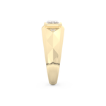 Emerald Geometric Men's Wedding Moissanite Band – Yellow, White, or Rose Gold 12