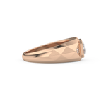 Emerald Geometric Men's Wedding Moissanite Band – Yellow, White, or Rose Gold 14