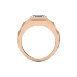Emerald Geometric Men's Wedding Moissanite Band – Yellow, White, or Rose Gold 17