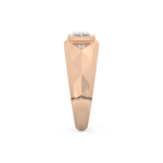 Emerald Geometric Men's Wedding Moissanite Band – Yellow, White, or Rose Gold 18