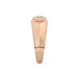 Emerald Geometric Men's Wedding Moissanite Band – Yellow, White, or Rose Gold 18