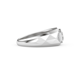Emerald Geometric Men's Wedding Moissanite Band – Yellow, White, or Rose Gold 2