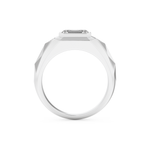 Emerald Geometric Men's Wedding Moissanite Band – Yellow, White, or Rose Gold 4