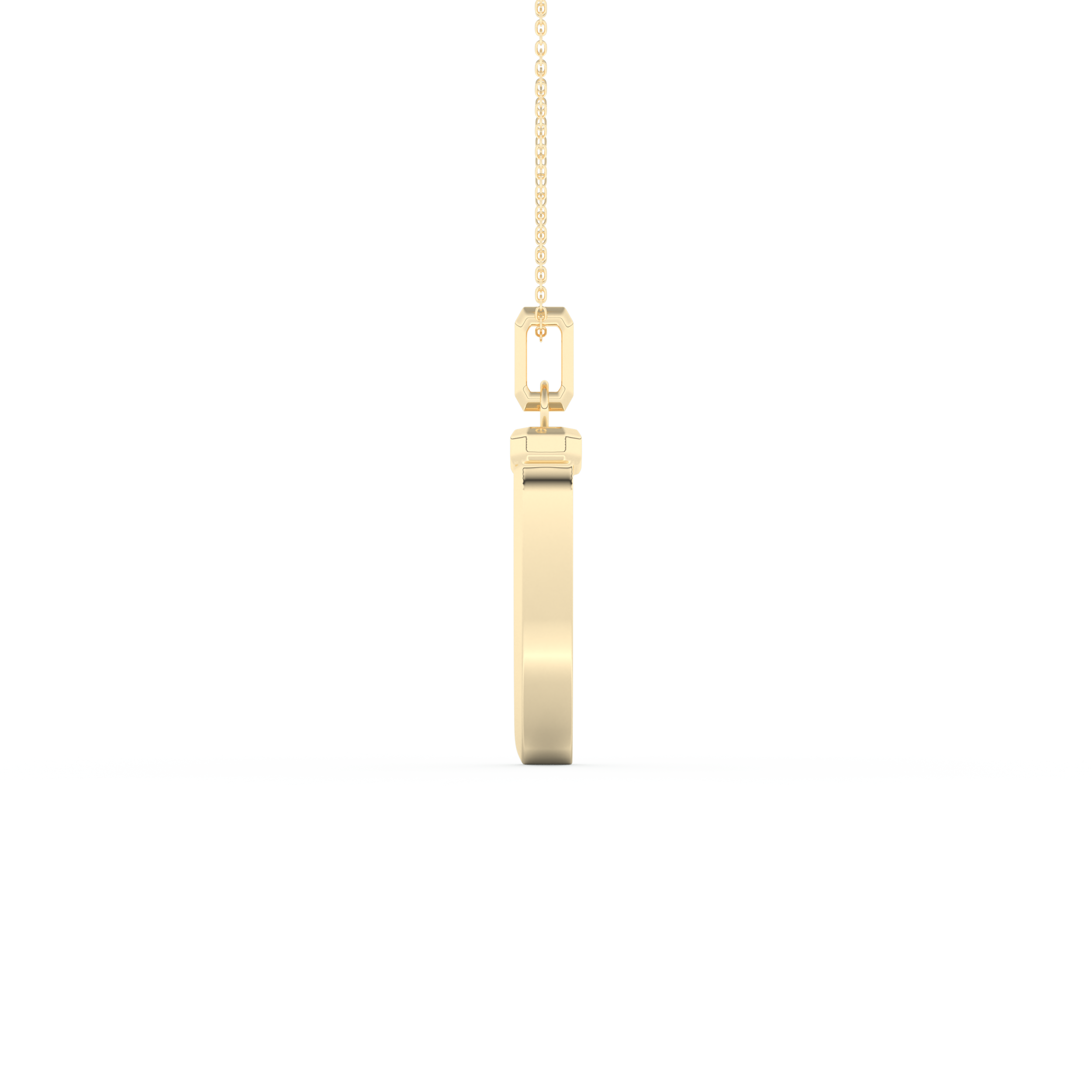 Trunk Shaped Necklace in Solid Gold