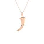 Trunk Shaped Necklace in Solid Gold