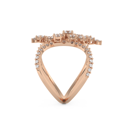 Multi Stones Style Wedding Band with 0.645 CT Round Cut Moissanite – Yellow, White, or Rose Gold