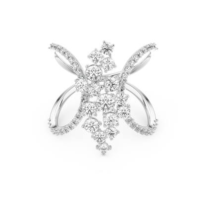 Multi Stones Style Wedding Band with 0.645 CT Round Cut Moissanite – Yellow, White, or Rose Gold