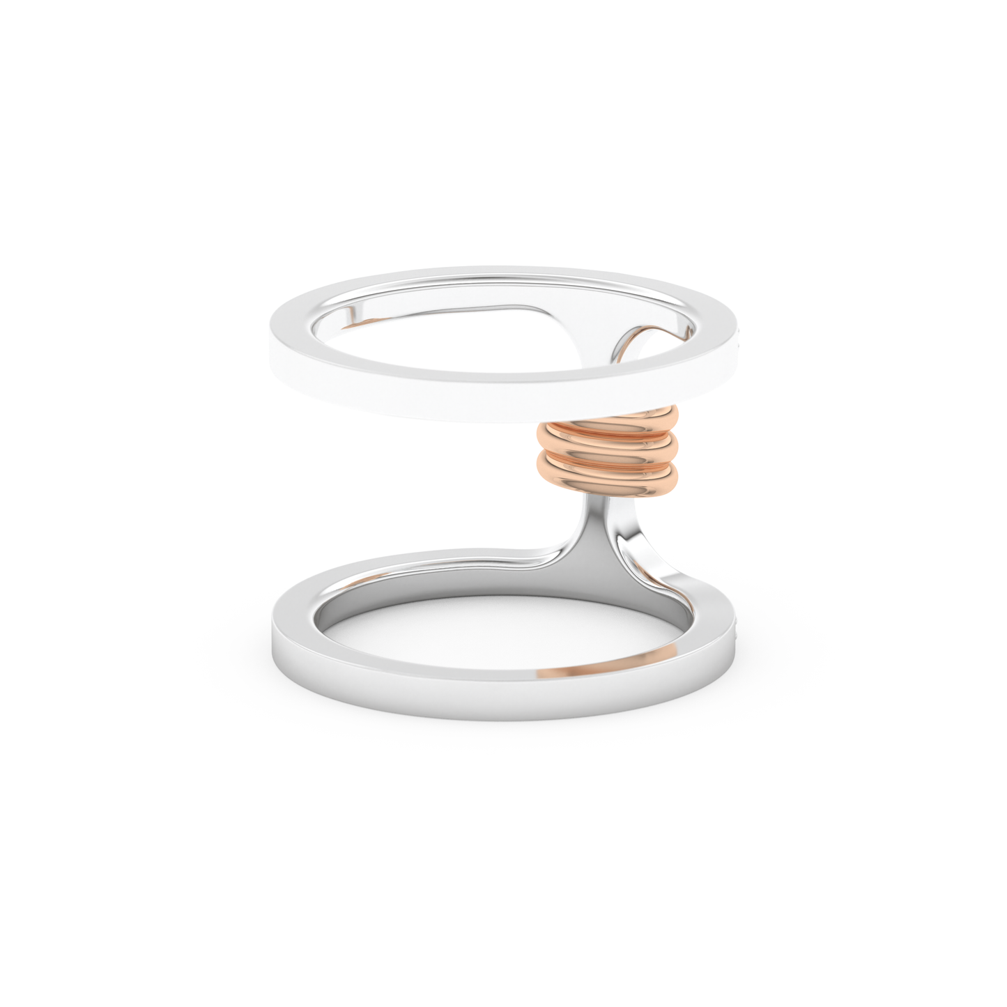 Multi Stones and Double Shank Wedding Band with 0.361 CT Round Cut Moissanite – Yellow, White, or Rose Gold