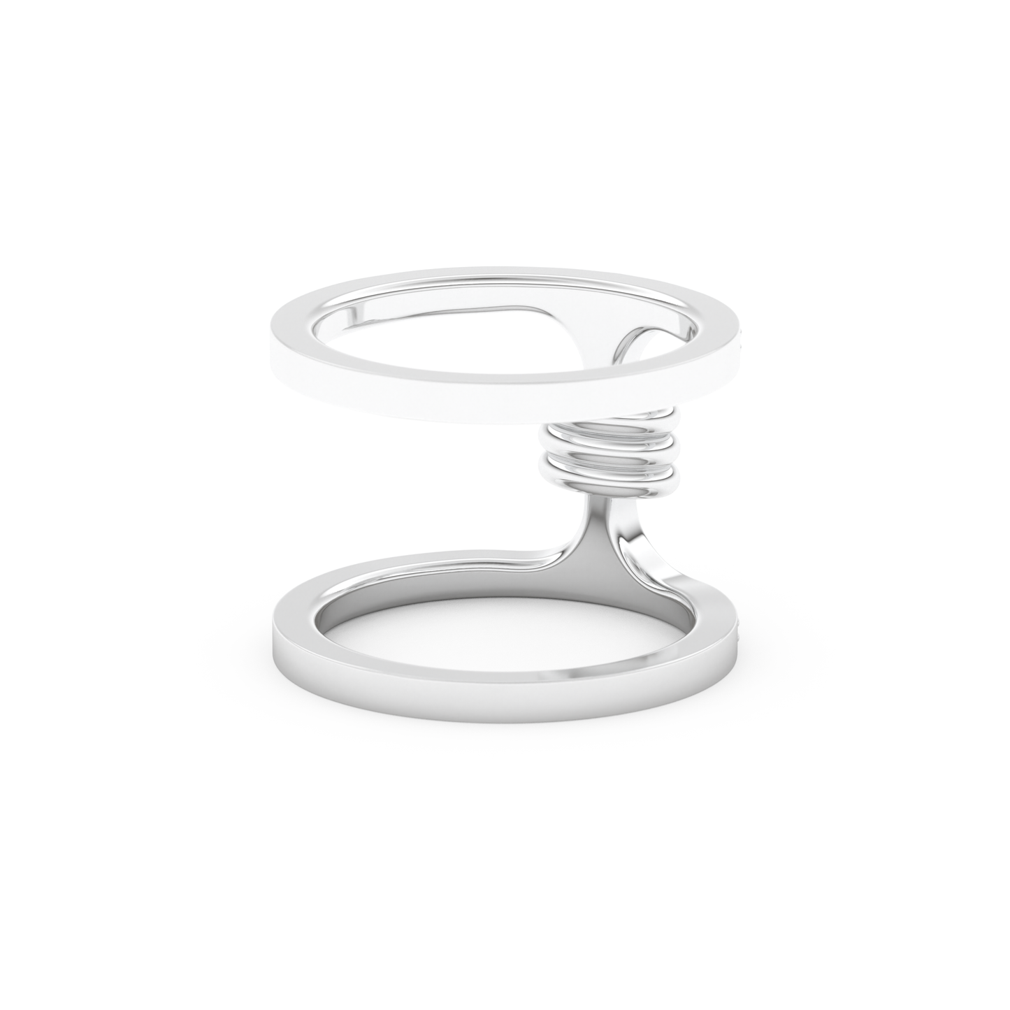 Multi Stones and Double Shank Wedding Band with 0.361 CT Round Cut Moissanite – Yellow, White, or Rose Gold