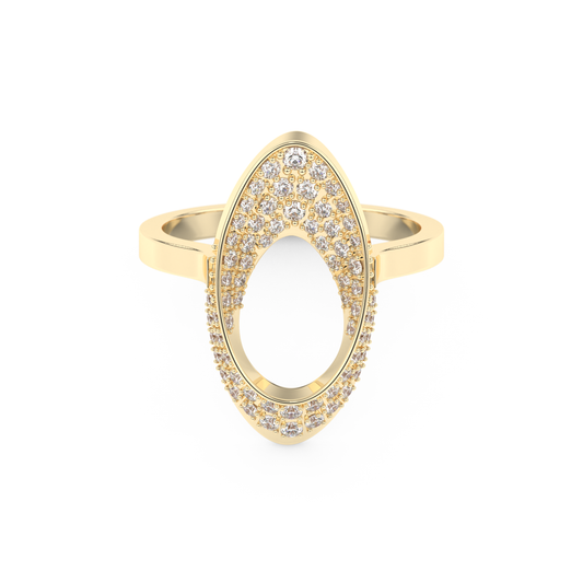 Multi Stones Wedding Band with 0.383 CT Round Cut Moissanite – Yellow, White, or Rose Gold