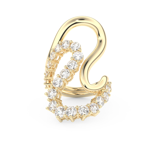 Multi Stones and Curved Wedding Band with 3.08 CT Round Cut Moissanite – Yellow, White, or Rose Gold