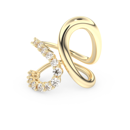 Curve and Multi Stones Wedding Band with 1.13 CT Round Cut Moissanite – Yellow, White, or Rose Gold