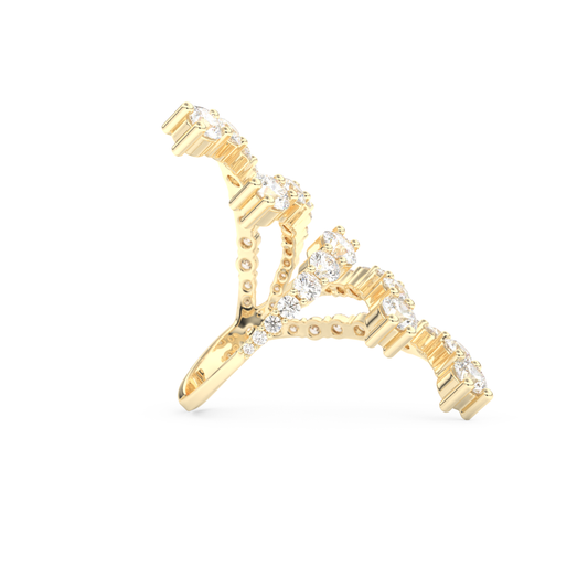 Floral and Multi Stones Wedding Band with 2.717 CT Round Cut Moissanite – Yellow, White, or Rose Gold (Copy)
