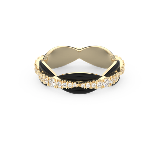 Full Eternity Wedding Band with 0.369 CT Round Cut Moissanite – Yellow, White, or Rose Gold (Copy) (Copy)