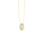 Stunning 0.28 CT Round Moissanite Diamond Bezel Solitaire Necklace in Solid Gold