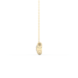 Stunning 0.28 CT Round Moissanite Diamond Bezel Solitaire Necklace in Solid Gold