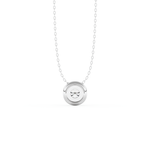 Stunning 0.28 CT Round Moissanite Diamond Bezel Solitaire Necklace in Solid Gold
