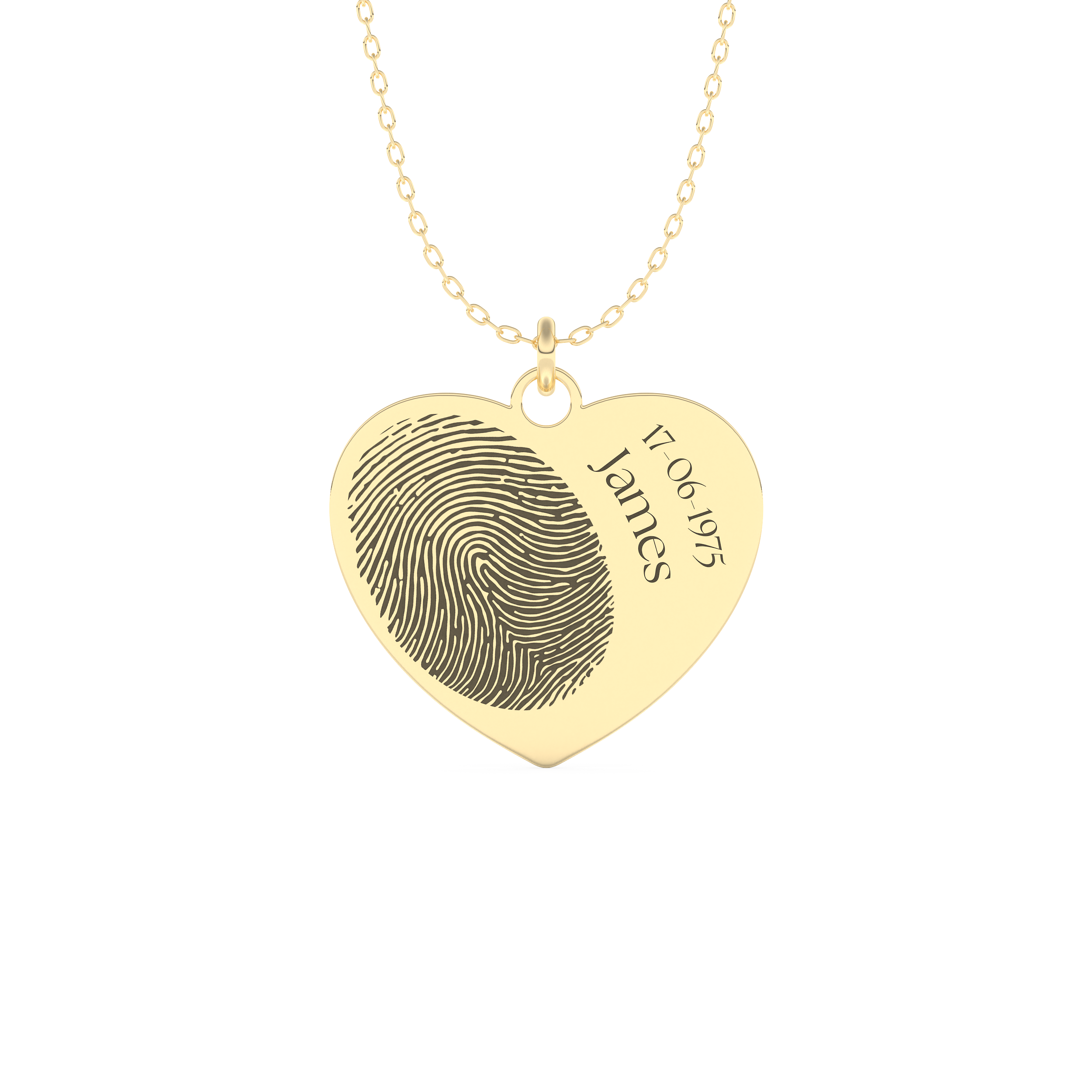 Custom Pendant Necklace – Personalized Fingerprint 6