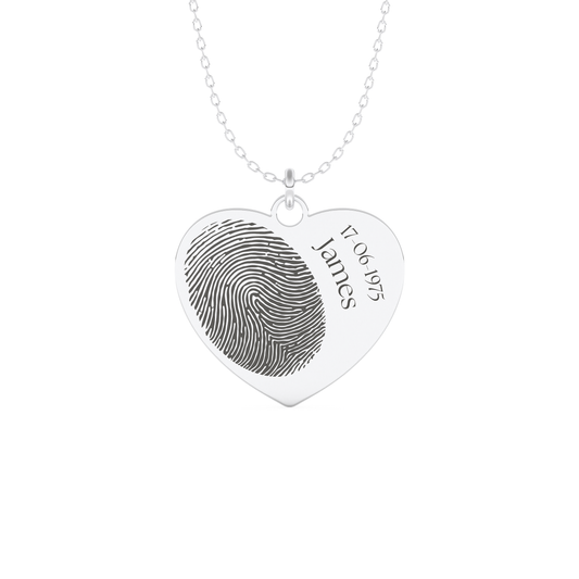 Custom Pendant Necklace – Personalized Fingerprint
