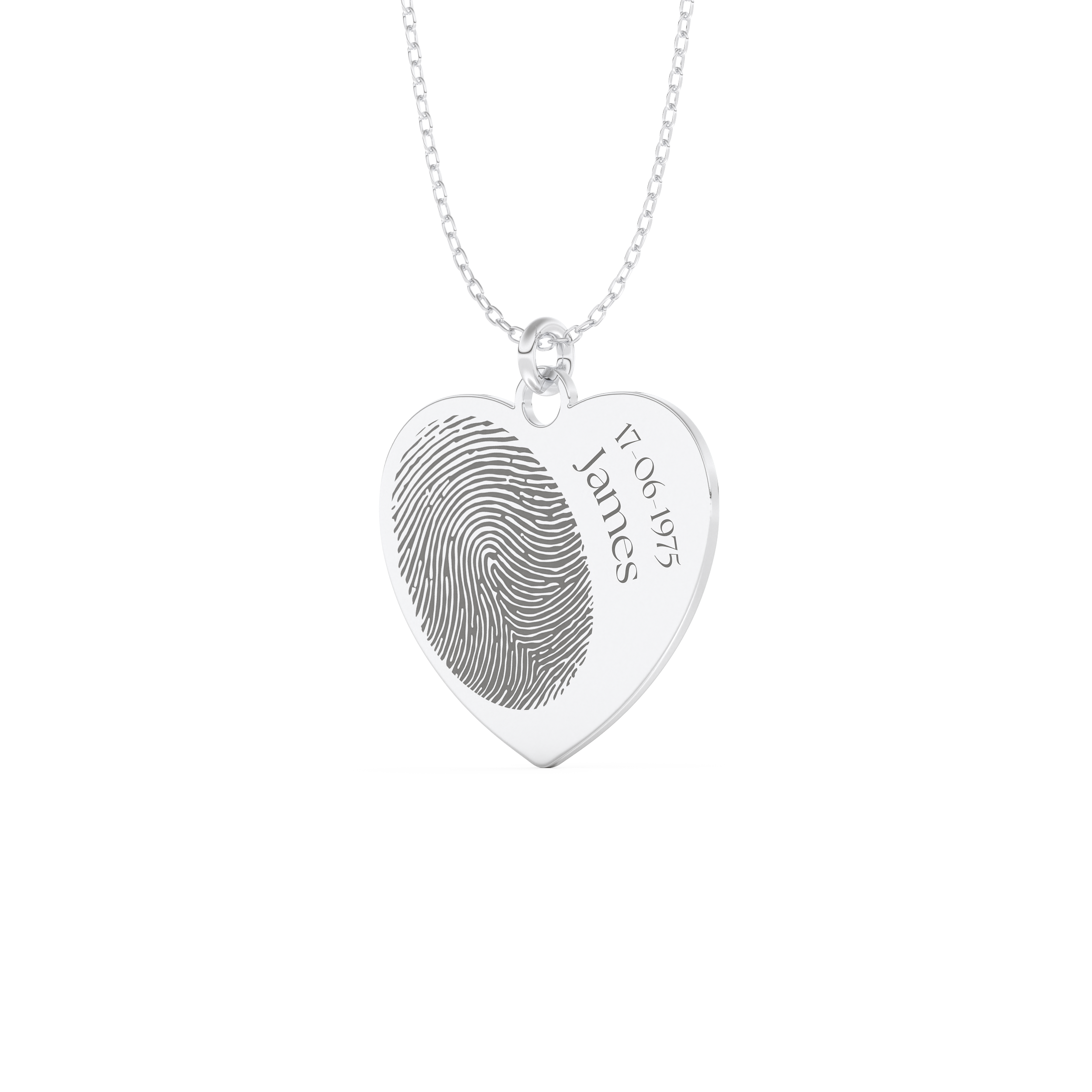 Custom Pendant Necklace – Personalized Fingerprint 2