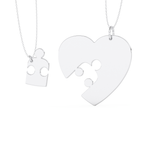 Custom Pendant Necklace – Split Heart or Puzzle 3