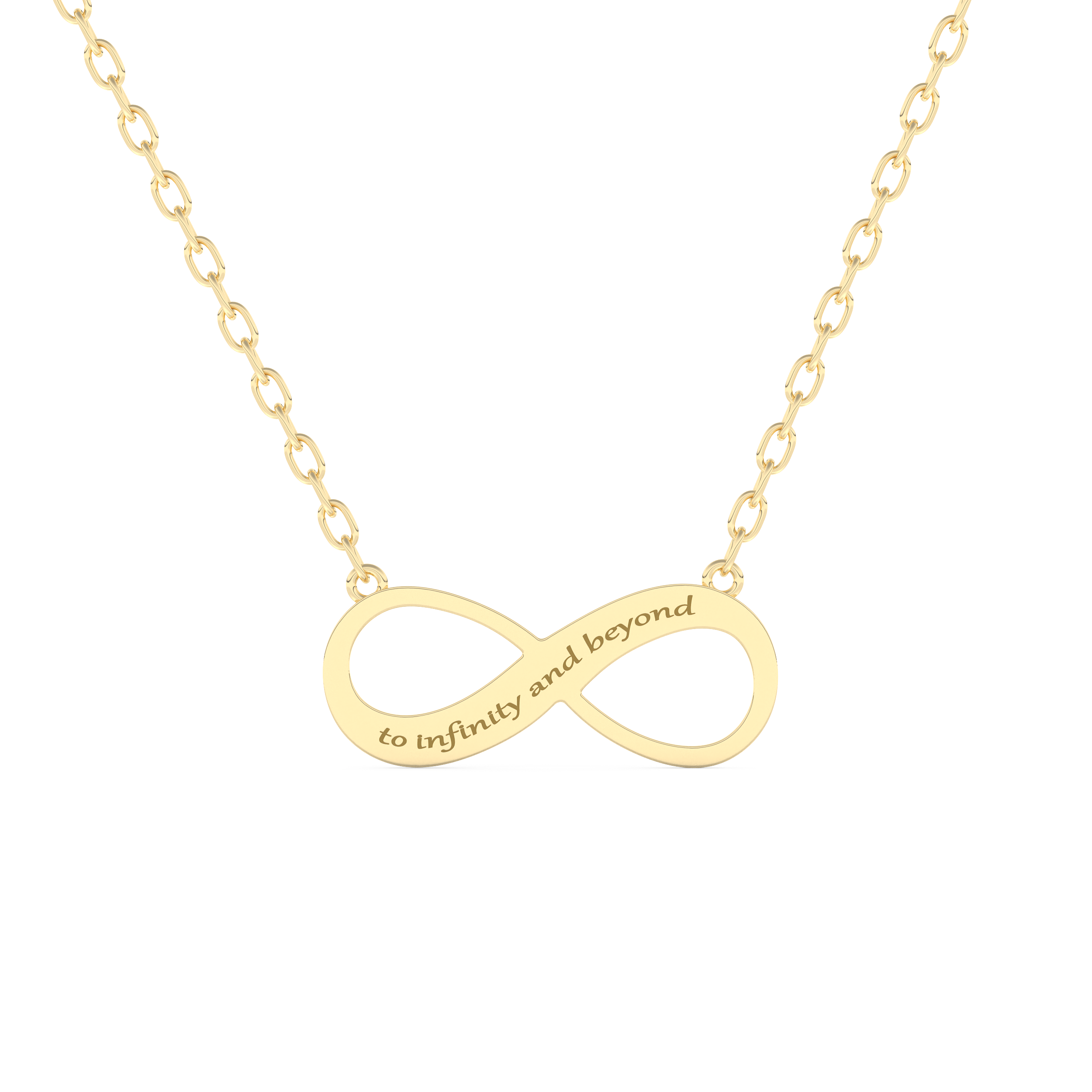 Custom Pendant Necklace – Infinity Symbol and Text Engraving 6