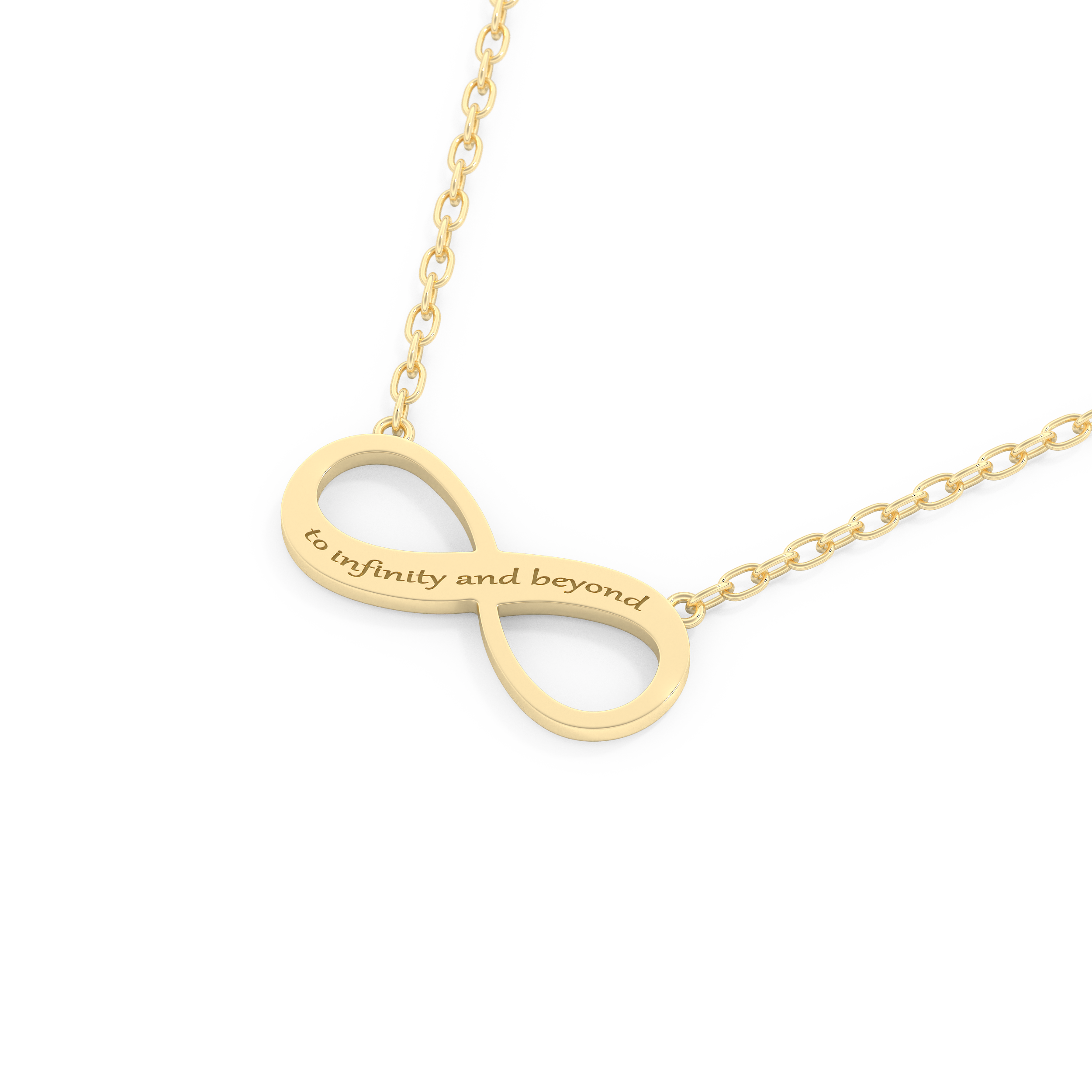 Custom Pendant Necklace – Infinity Symbol and Text Engraving 10