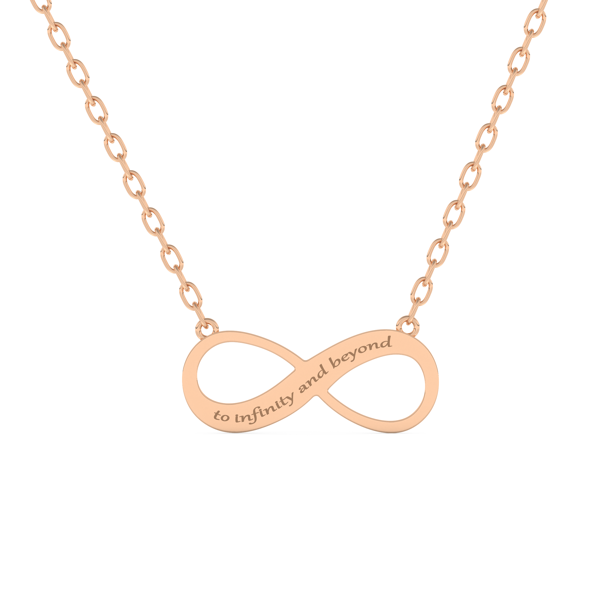 Custom Pendant Necklace – Infinity Symbol and Text Engraving 11