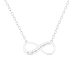 Custom Pendant Necklace – Infinity Symbol and Text Engraving 1