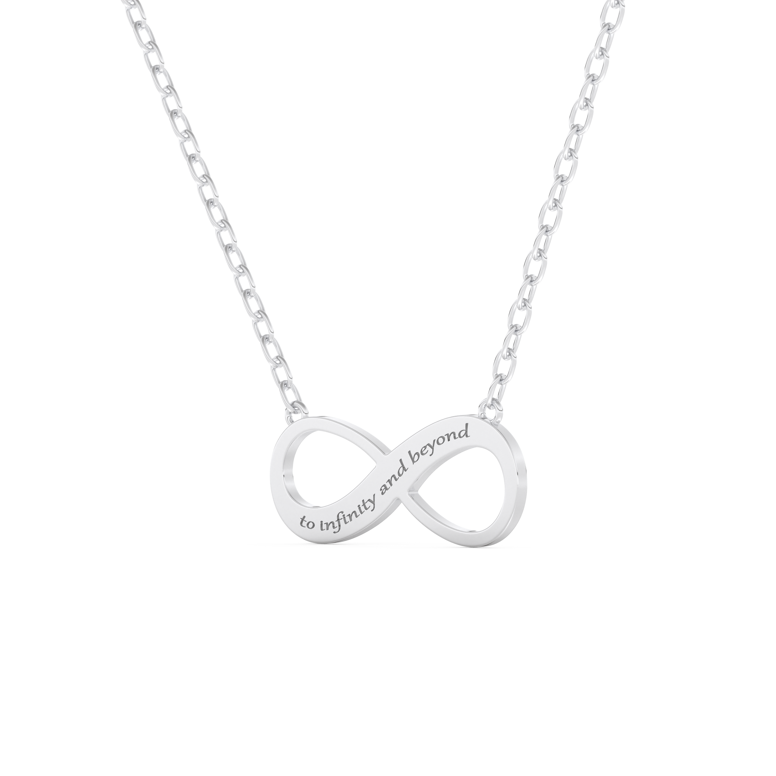 Custom Pendant Necklace – Infinity Symbol and Text Engraving 2