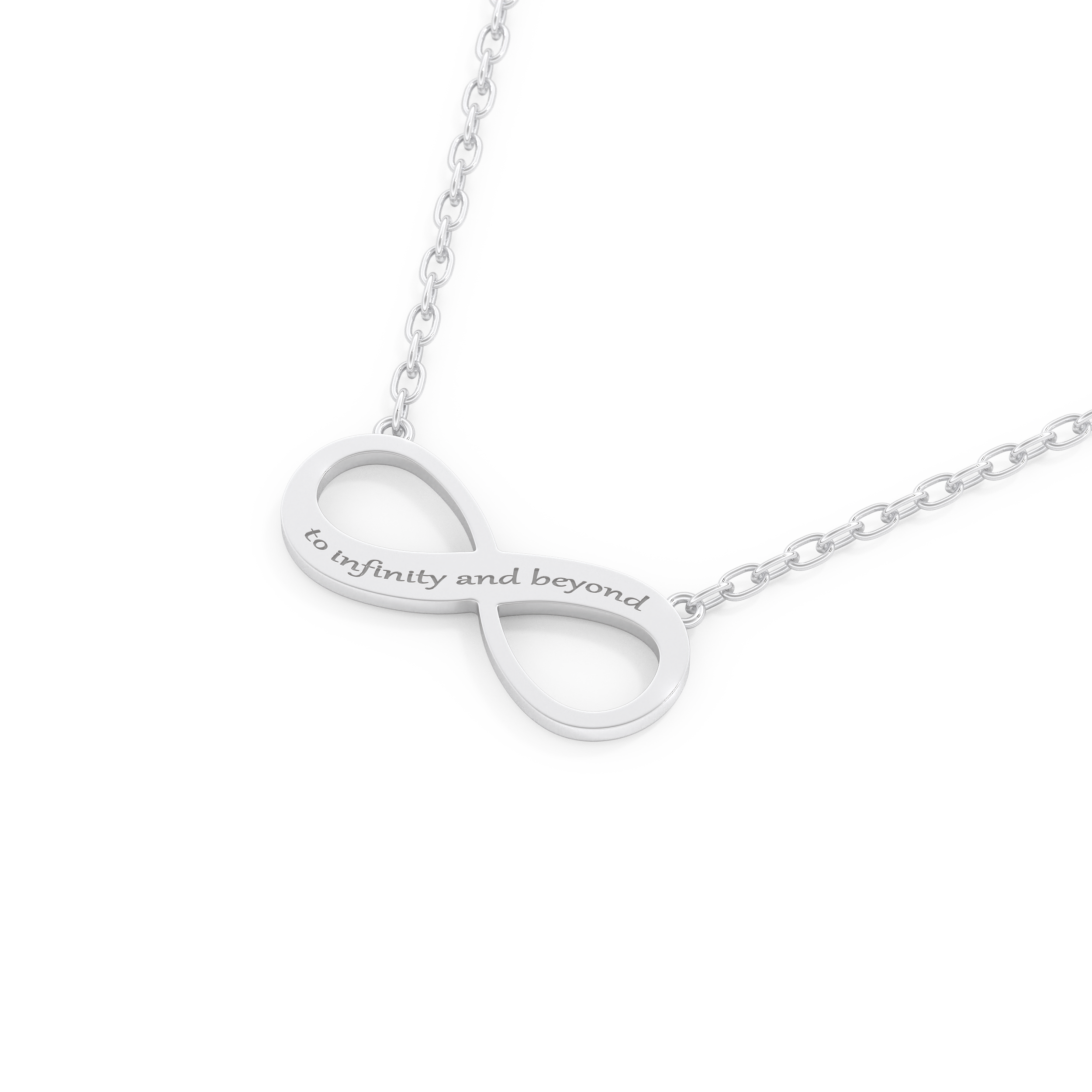 Custom Pendant Necklace – Infinity Symbol and Text Engraving 5