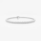 2 TCW Round Cut Lab Grown Diamond Tennis Bracelet