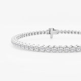 2 TCW Round Cut Lab Grown Diamond Tennis Bracelet