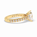 4.0 CT Princess Cut Pave Style Moissanite Engagement Rings