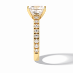 4.0 CT Princess Cut Pave Style Moissanite Engagement Rings