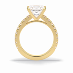 4.0 CT Princess Cut Pave Style Moissanite Engagement Rings