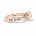 4.0 CT Princess Cut Pave Style Moissanite Engagement Rings