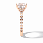 4.0 CT Princess Cut Pave Style Moissanite Engagement Rings