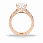 4.0 CT Princess Cut Pave Style Moissanite Engagement Rings