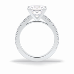 4.0 CT Princess Cut Pave Style Moissanite Engagement Rings