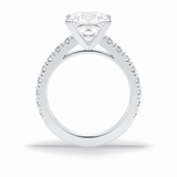 4.0 CT Princess Cut Pave Style Moissanite Engagement Rings